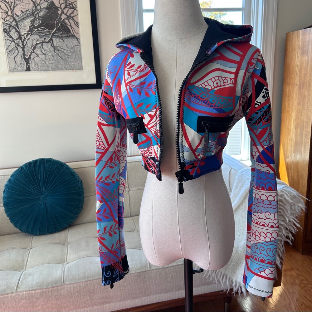 Emilio Pucci Neoprene Hooded Top - Picture 2 of 15